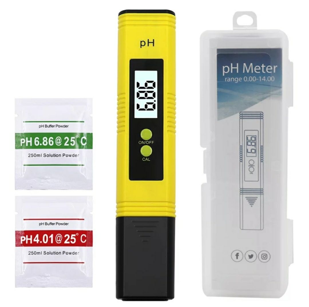 Medidor PH com LCD (água doce e salgada) com duas casas decimais