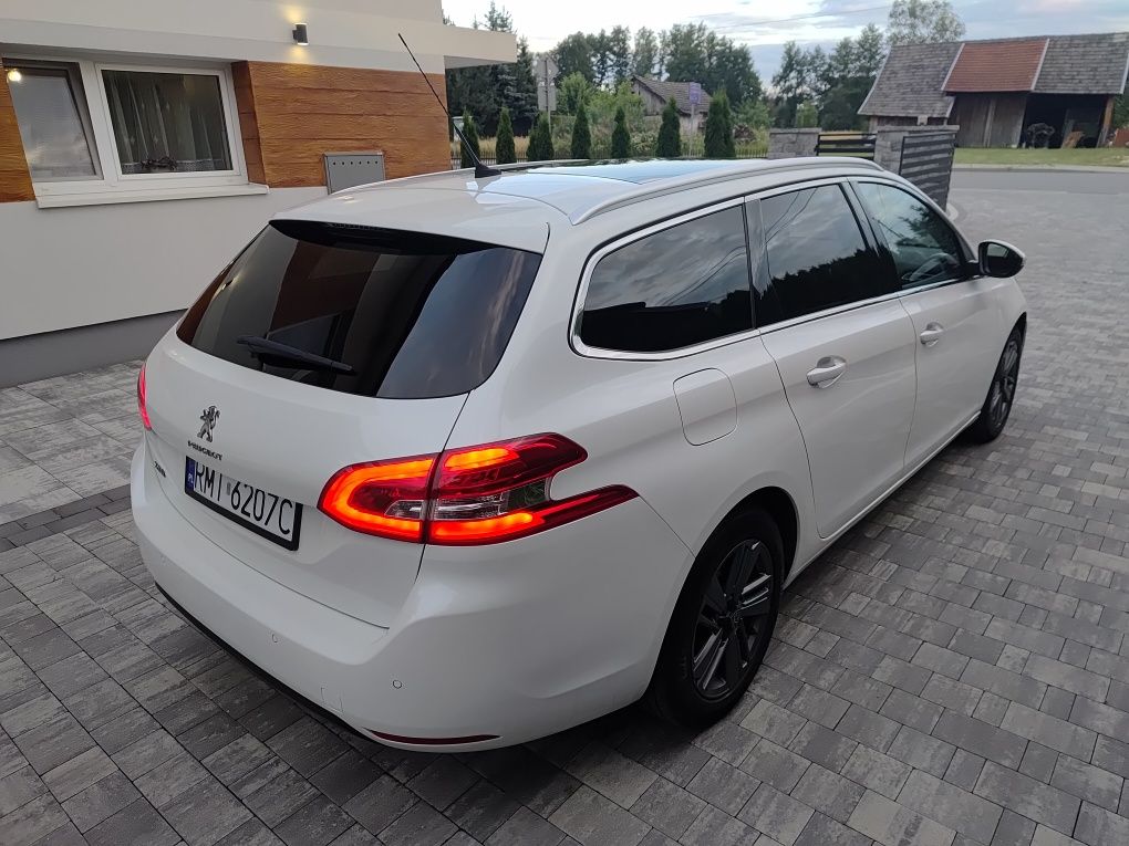 Peugeot 308 SW, 2019r, Allure, Full LED, EAT8, Biała perła, 104tyś.