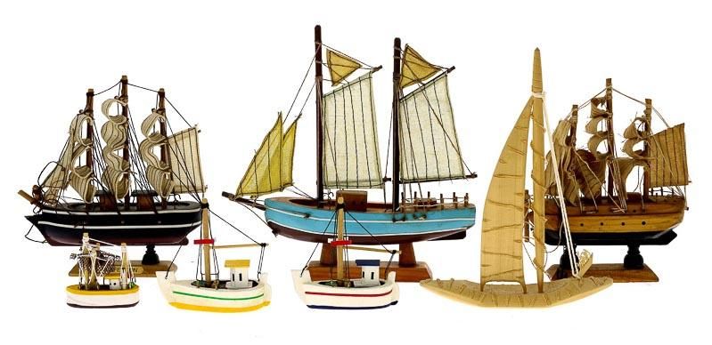Conjunto de Barcos de decoração