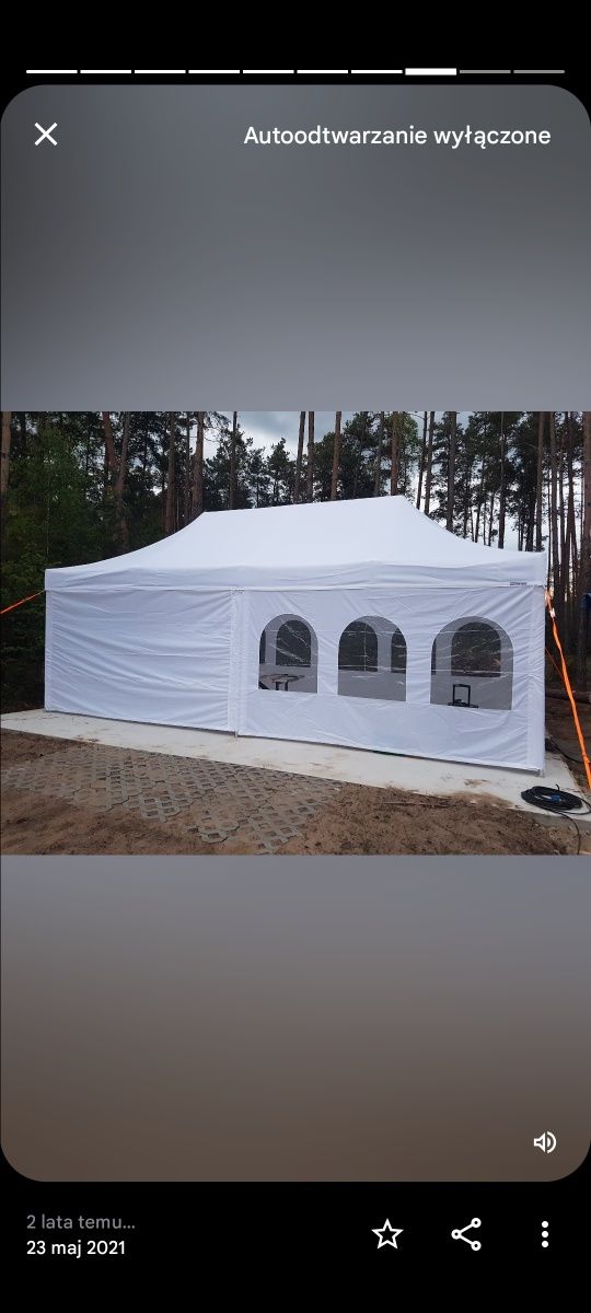 Namiot 4m x 8m zmieści się do 30 osób. CATERING. Wynajem. Obsluga.