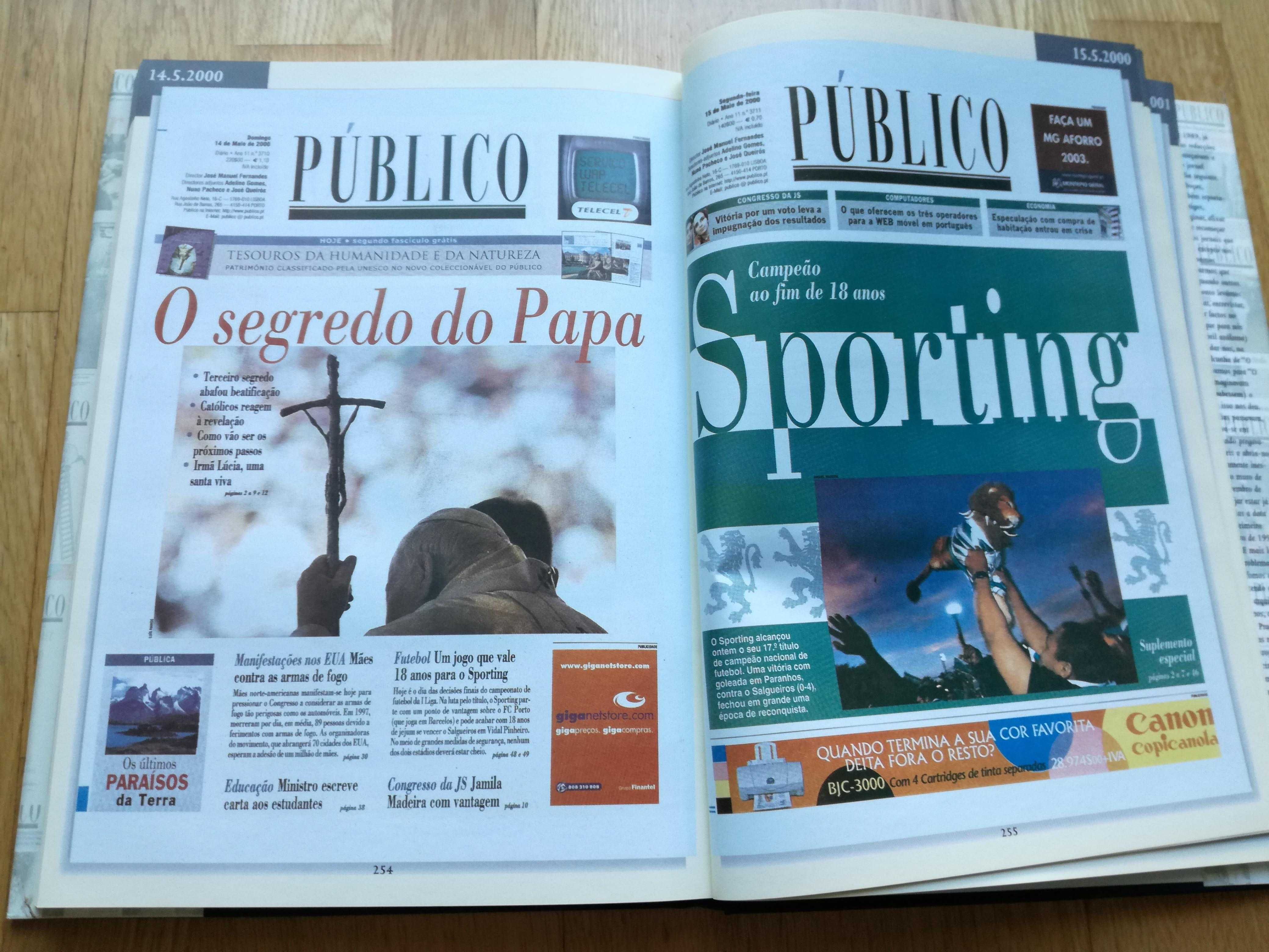 250 primeiras paginas 1990/2001 - Jornal O Público