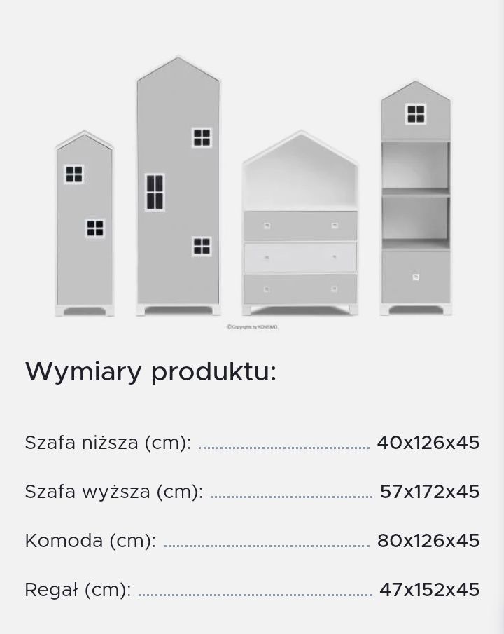 Zestaw mebli Konsimo Mirum domki