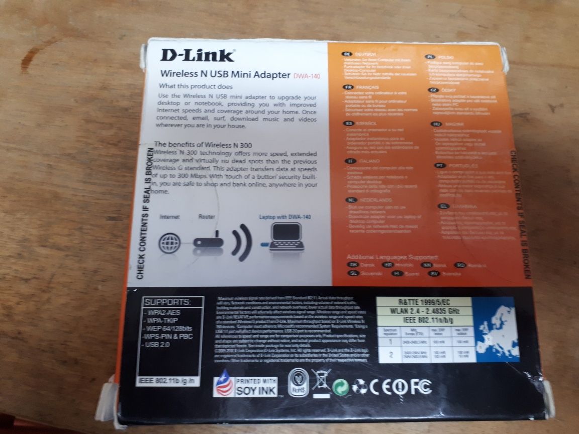 D-LINK wireless N USB DWA -140