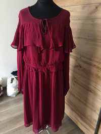 burgundowa sukienka Asos