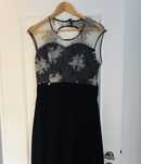 Vestido preto e prateado