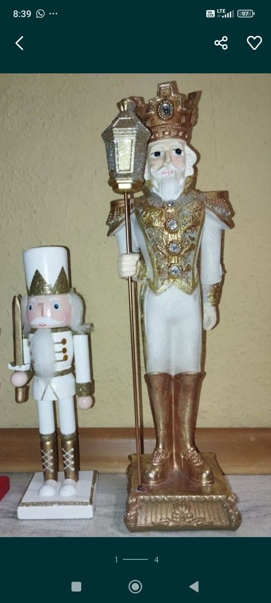 Okazja! Nowy Elegancki Ozdobny Dziadek do Orzechów.