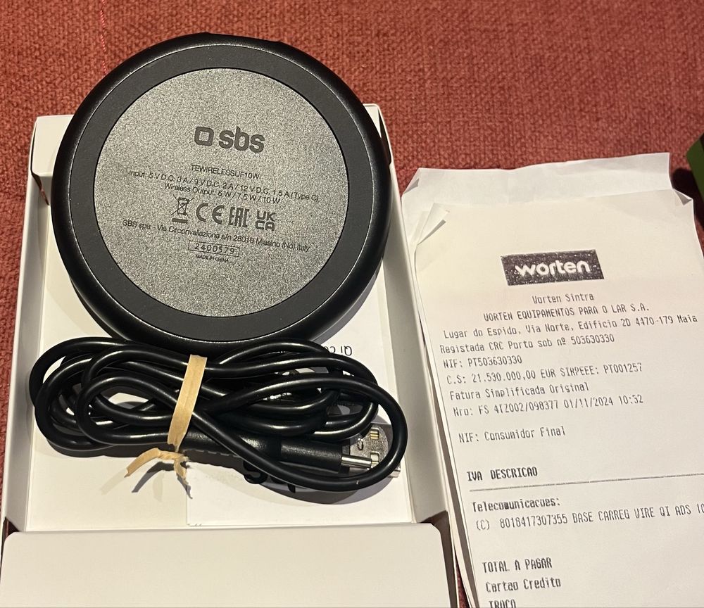 Carregador sem fios rapido. Wireless charger