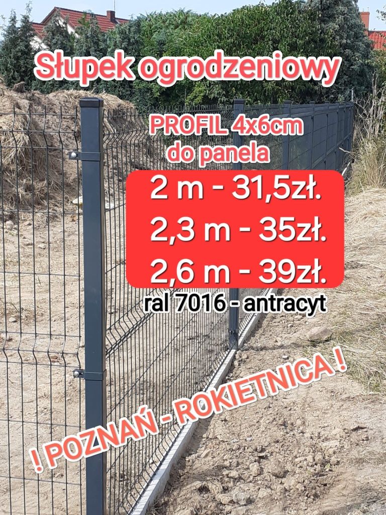 Panel ogrodzeniowy 3D fi.4 103cm x 250cm antracyt panele siatka płot