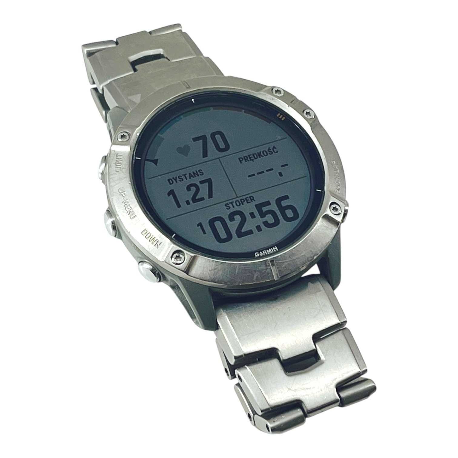 Zegarek Garmin Fenix 6X PRO Solar Tytan z bransoletą