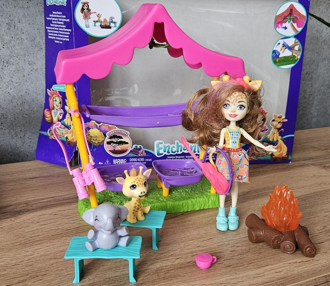 Enchantimals biwak na sawannie mattel