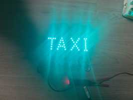 Светодиодная табличка Такси LED "TAXI"