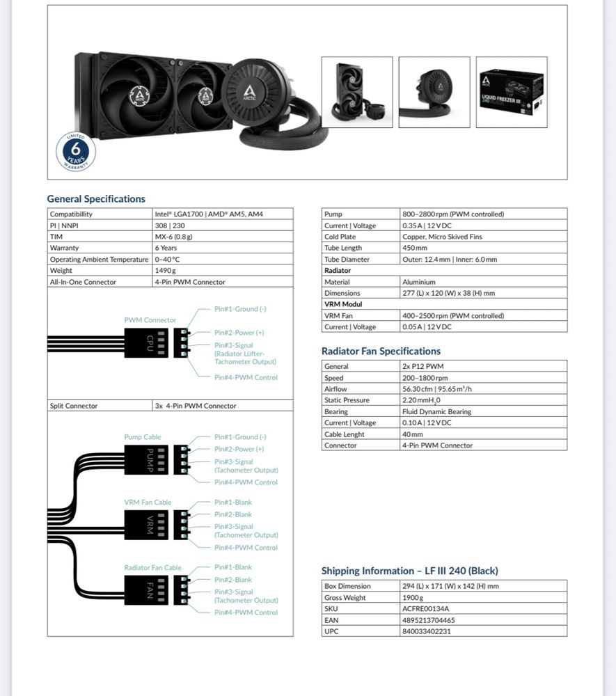 Arctic Liquid Freezer III 240