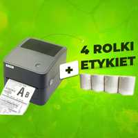 Drukarka Xprinter etykieciarka naklejki + 4 rolki etykiet