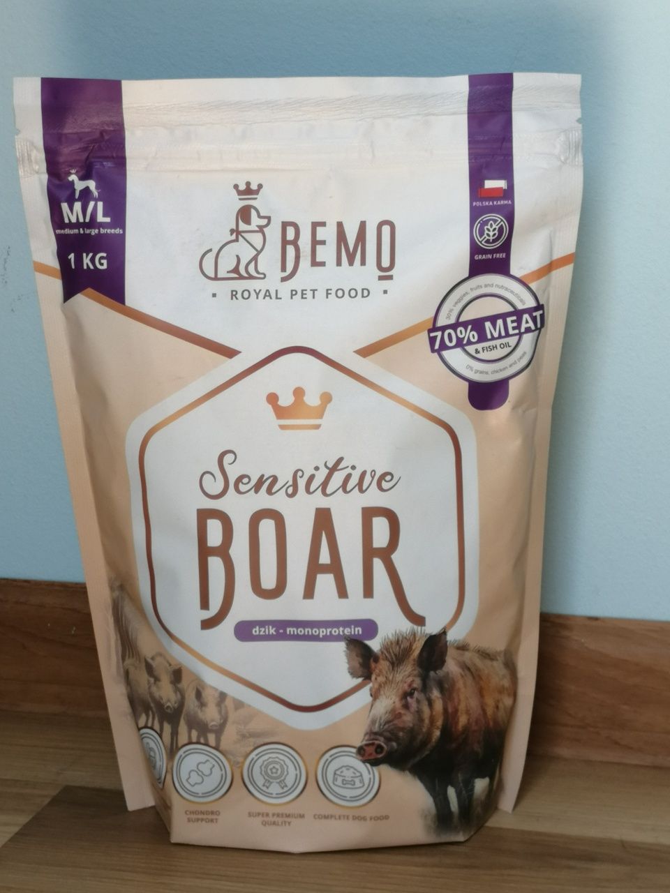 Bemo Sensitive Boar M/L karma dla psa z dzikiem 2 kg / darmowa dostawa