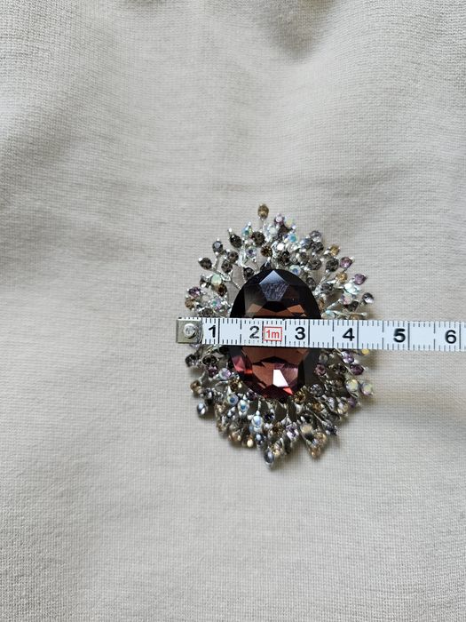 Piękna elegancka broszka odcienie brązu czekolady beżu