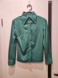 Koszula vintage lata 70-te zielona r.M