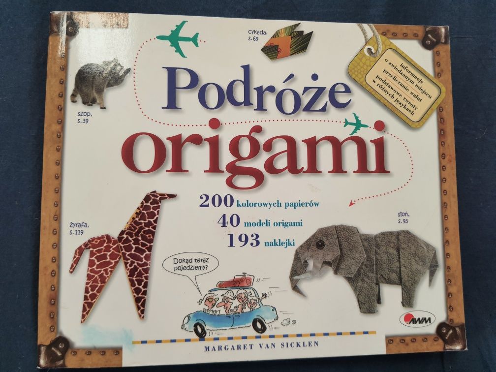 Książeczka dla dzieci i nie tylko "Podróże origami"