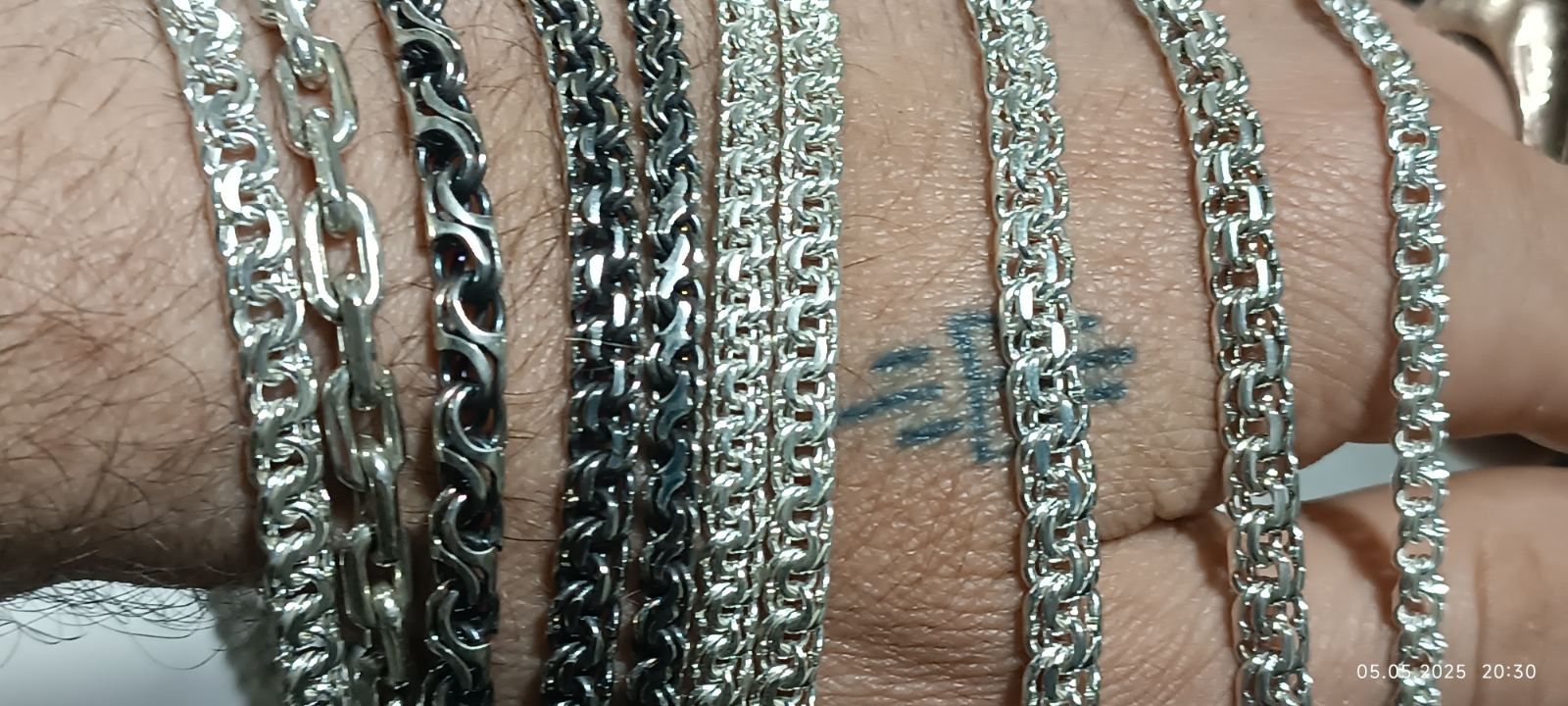 Серебряные цепочки 925 проба в наличии