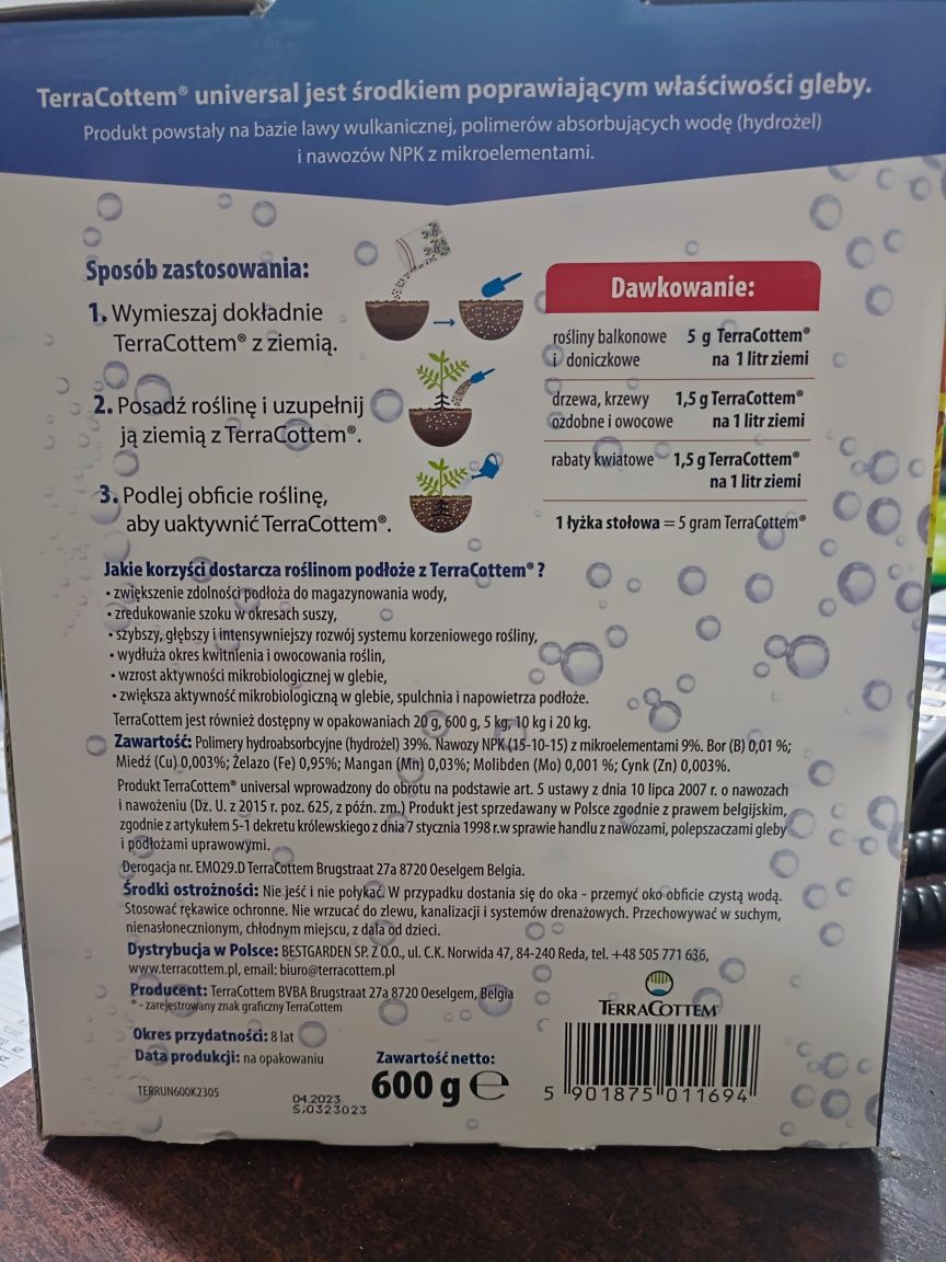 Terracottem 600 g nawóz z hydrożelem TARGET