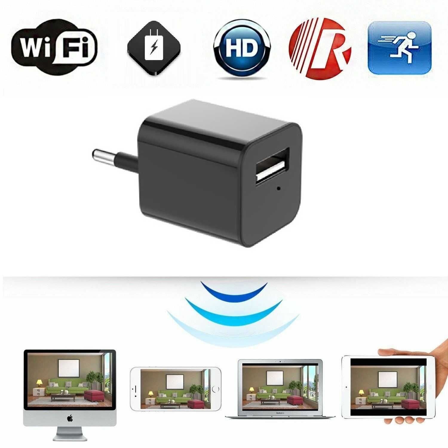 Ładowarka USB ukryta mini kamera szpiegowska