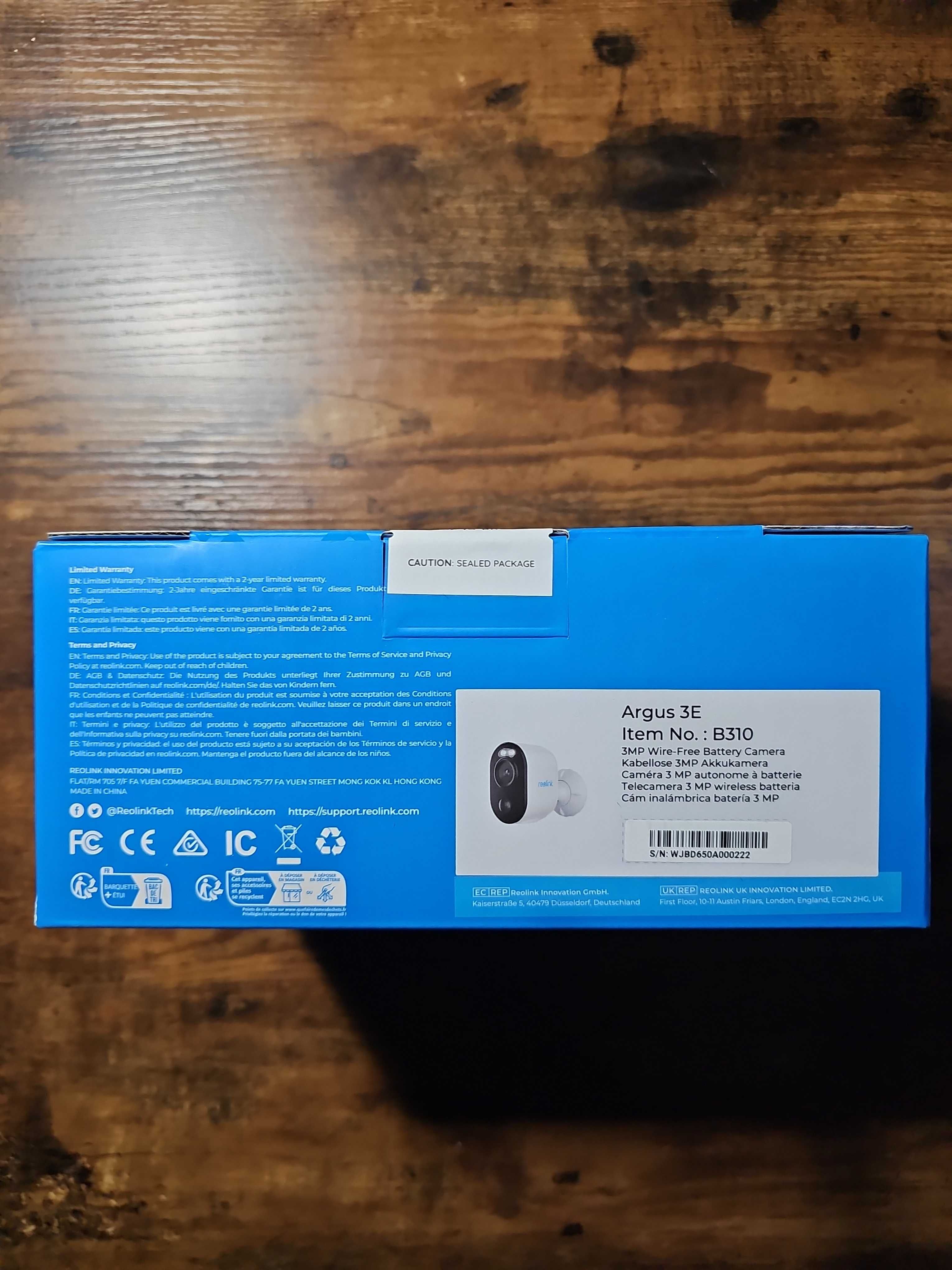 Reolink Argus Series B310 - Bateria-Wifi