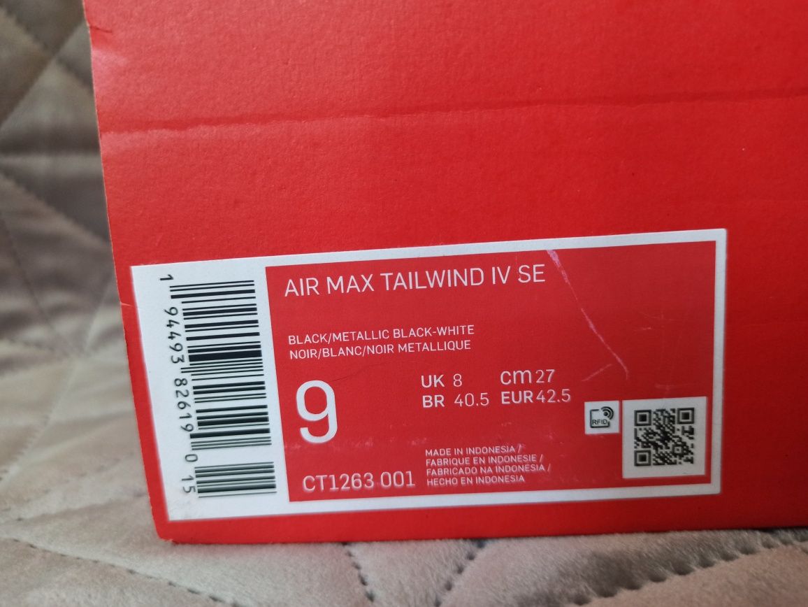 Nowe Nike Air Max Tailwind IV SE Earth Mars (Black/White/Gold) R. 42,5