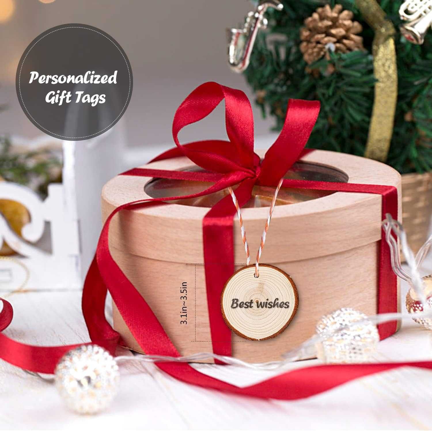 5ARTH Plastry naturalnego drewna 28 szt. 10 cm rzemiosło niedokończone