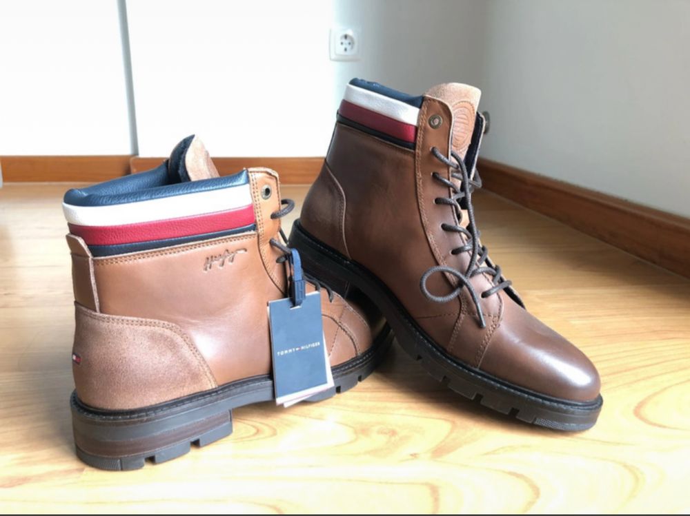 Botas castanhas da Tommy Hilfiger 42 Novas