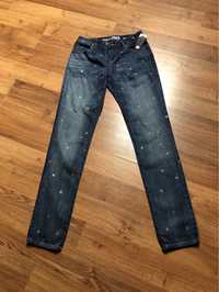Gap kids 1969 spodnie jeansy super skinny dziewczęce złote gwiazdki 16