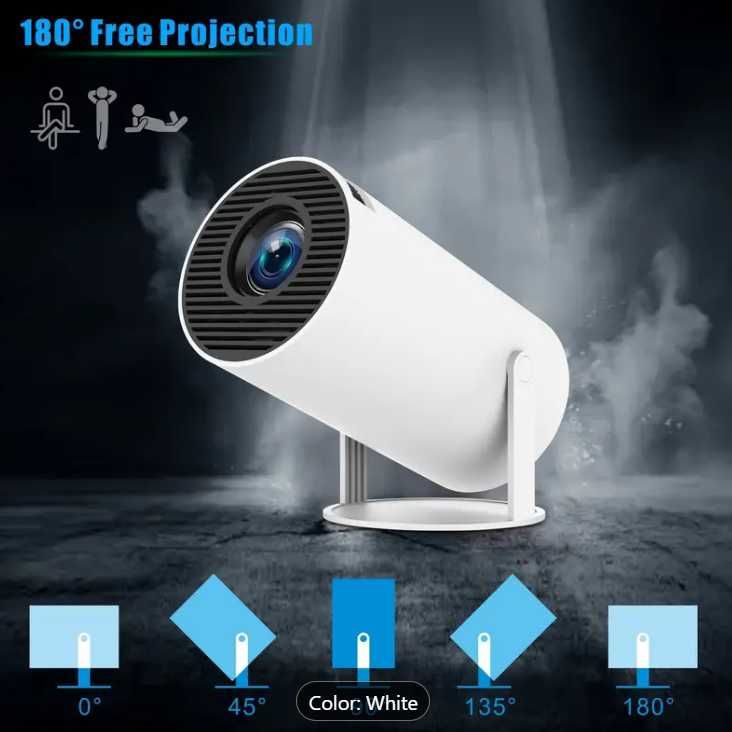 Przenośny projektor HY300 Pro Mini obracany o 180°