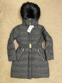 Зимовий пуховий плащ, довга куртка ZARA розмір S новий
