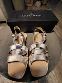 Nowe skórzane sandały Manoukian