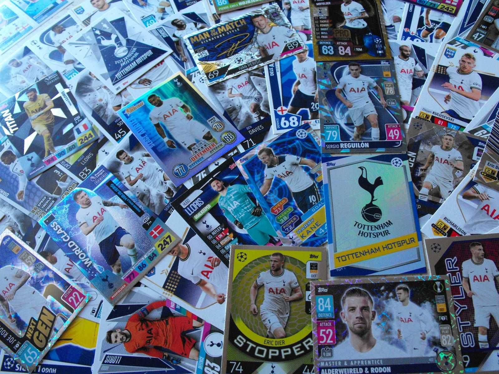 TOTTENHAM HOTSPUR, zestaw kart FIFA 365 PANINI i inne