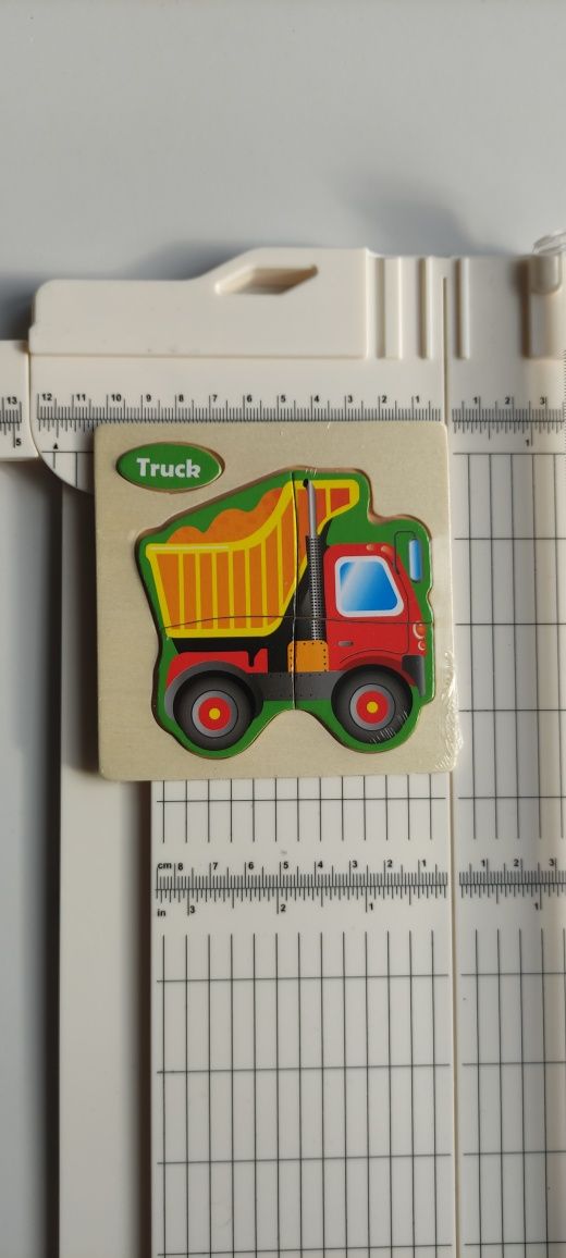 Puzzle Drewniane/ Klocki Ciężarówka Montessori - Nowe w folii!