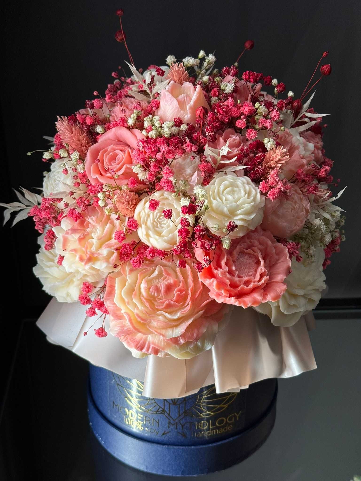Elegancki Flowerbox – Prezent dla nauczyciela, Wesele, Urodziny