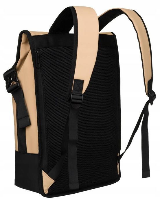 plecak miejski roll-top z zewnętrzną kieszenią na suwak - peterson