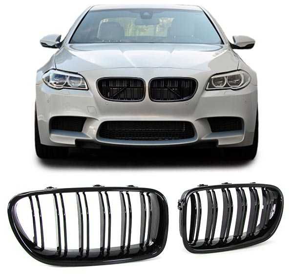 Grelhas Frontais Duplas BMW Série 5 F10/F11 Preto Brilhante