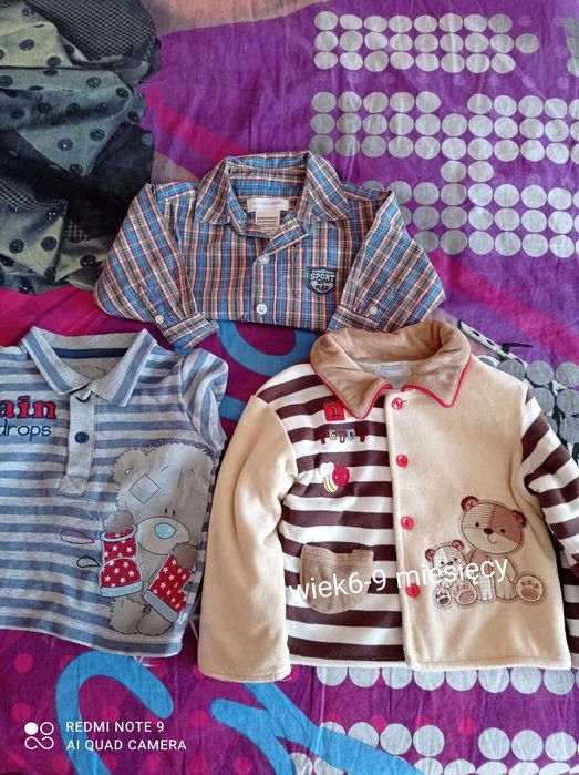 Ubranka dla chłopca rozmiar od 6m do 12m