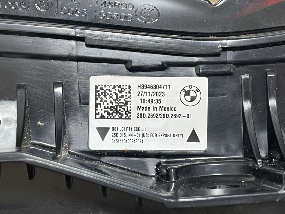 BMW X3 G01 475 ляда кришка багажника фонарі стопи бампер задній M пак