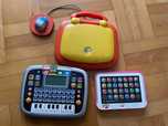 Komputer Tablet Pianino V Tech Fisher Price interaktywne zabawki 3 szt