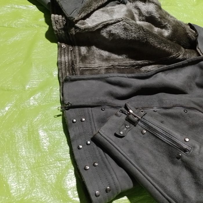 1=2Две.H&M. Зима осень лаковая.куртка-дубленка-шубка .44-48