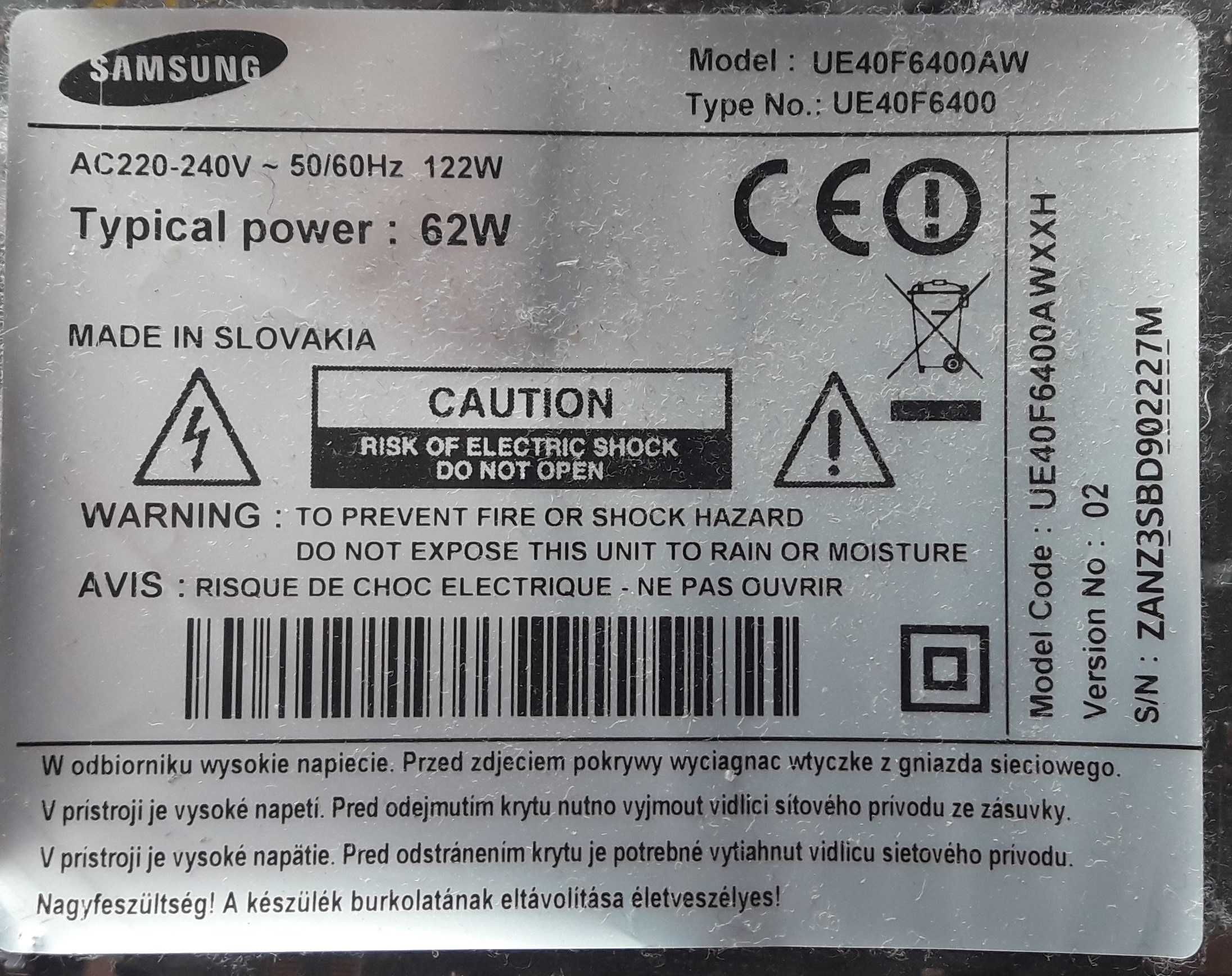 Płyta główna Samsung UE40F6400AWXXH - BN94--06555E - BN41--01958A