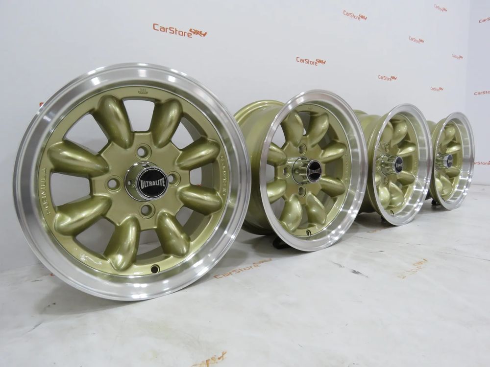 Jantes Ultralite 13x6 ET10 4x101.6 Douradas + Aba Polida