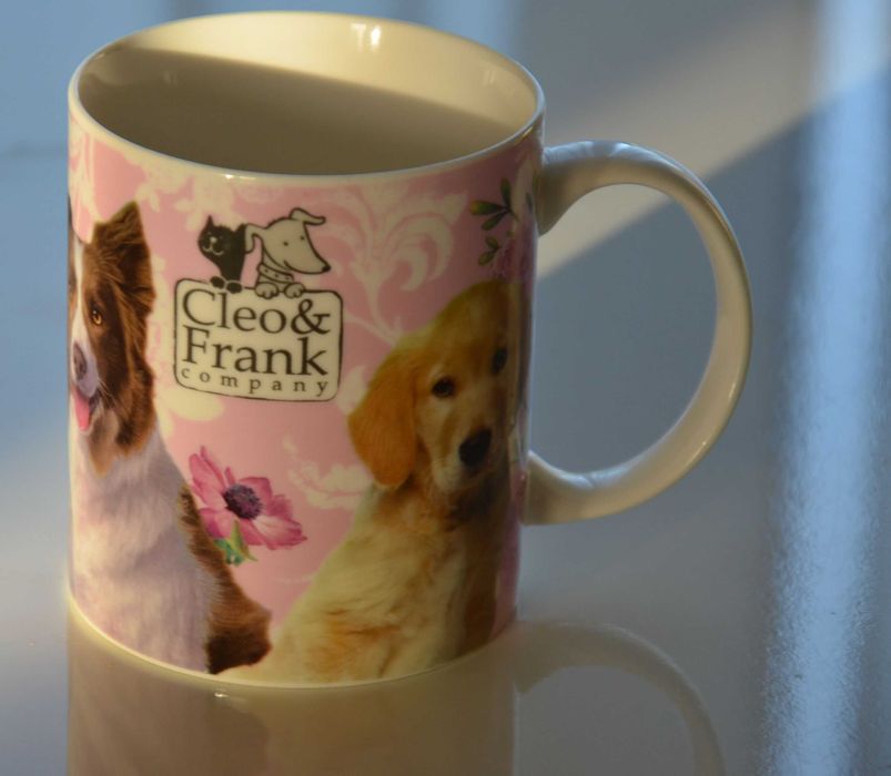 Cleo  & Frank - kubek ceramiczny z uchem- nowy bez opakowania