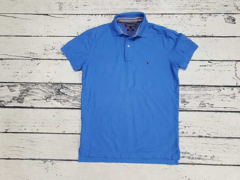 Tommy Hilfiger * regular fit * koszulka polo * niebieska * męska * S