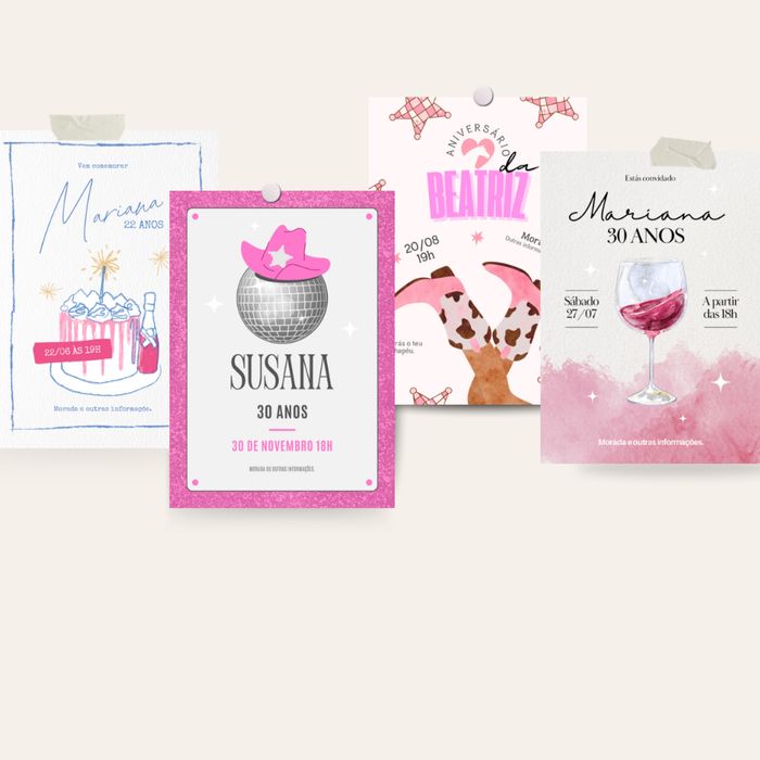 Convites de casamento, anivérsario, batizado, etc..