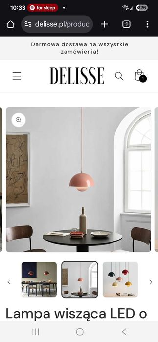 Lampa Led półkolista do salonu (grzybek)