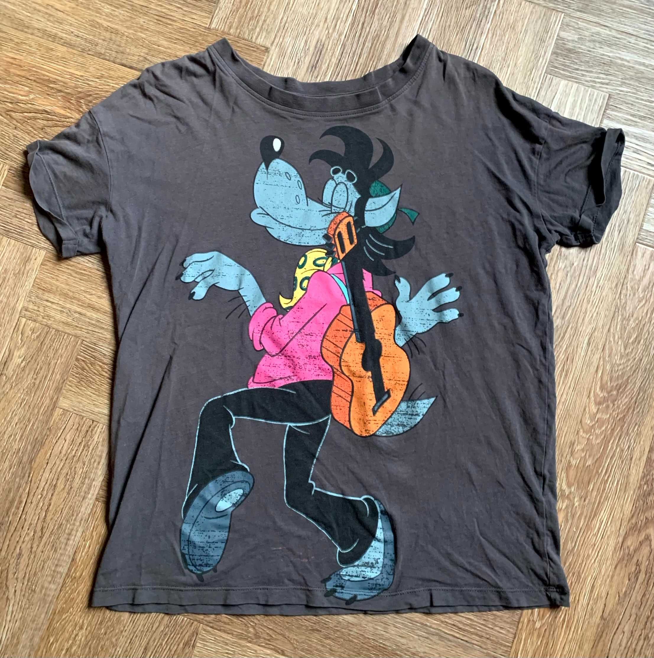 House Wilk i Zając szary t-shirt koszulka z nadrukiem rozm. XS 34 BDB