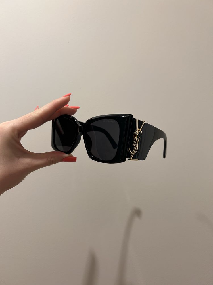 Nowe okulary przeciwsłoneczne damskie masywne blaze ysl