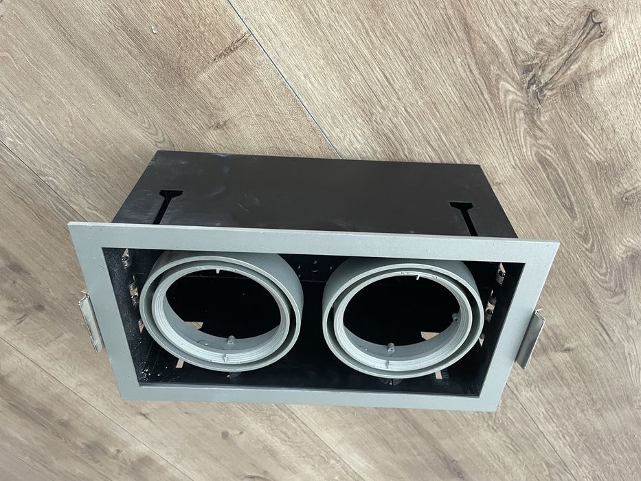 Nowoczesna duża lampa wpuszczana w sufit - zestaw 2 sztuk lamp